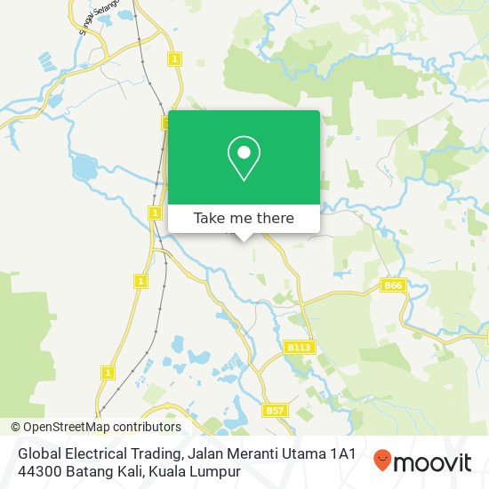 Global Electrical Trading, Jalan Meranti Utama 1A1 44300 Batang Kali map