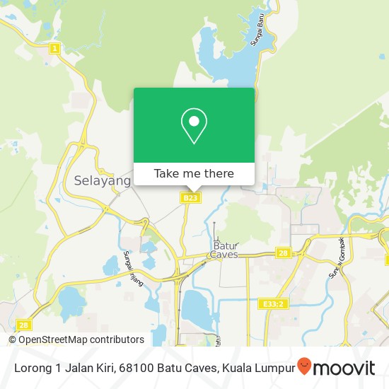 Lorong 1 Jalan Kiri, 68100 Batu Caves map