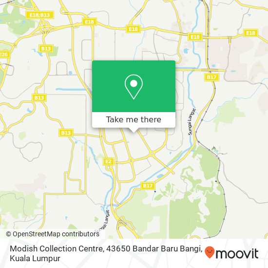 Peta Modish Collection Centre, 43650 Bandar Baru Bangi