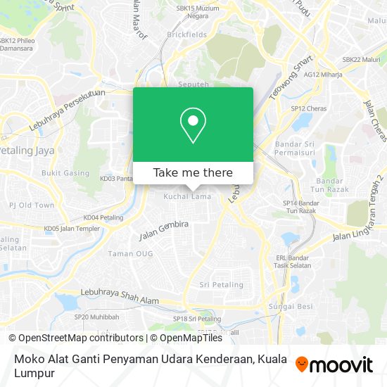 Moko Alat Ganti Penyaman Udara Kenderaan map