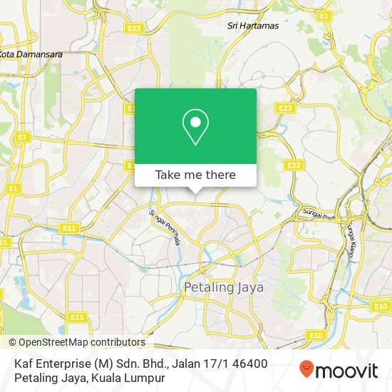 Kaf Enterprise (M) Sdn. Bhd., Jalan 17 / 1 46400 Petaling Jaya map