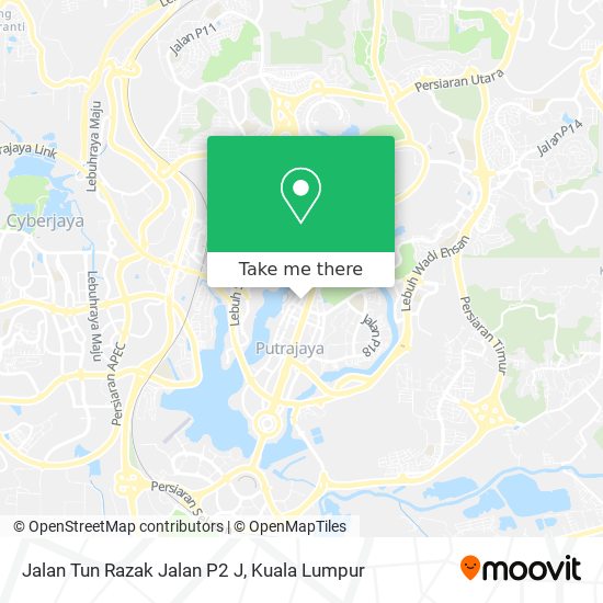 Jalan Tun Razak Jalan P2 J map