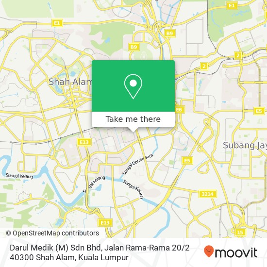 Darul Medik (M) Sdn Bhd, Jalan Rama-Rama 20 / 2 40300 Shah Alam map