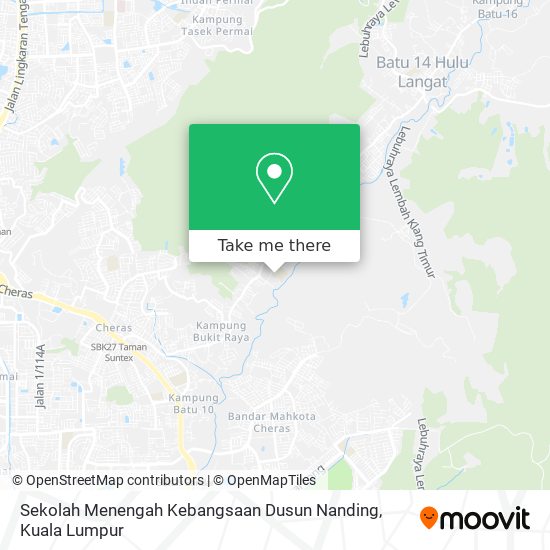 Sekolah Menengah Kebangsaan Dusun Nanding map