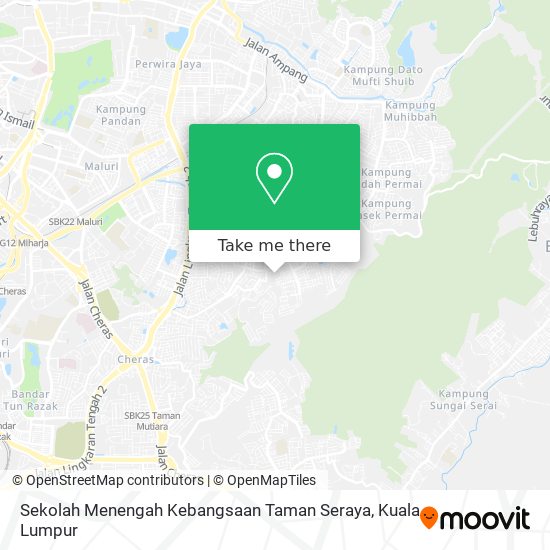 Peta Sekolah Menengah Kebangsaan Taman Seraya