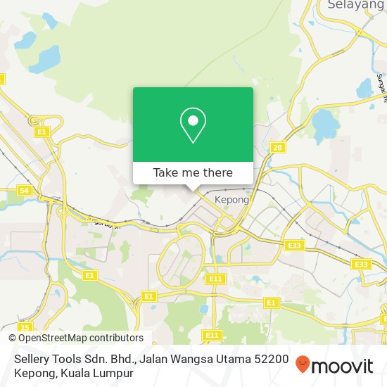 Peta Sellery Tools Sdn. Bhd., Jalan Wangsa Utama 52200 Kepong