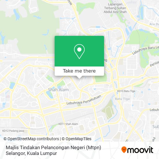 Peta Majlis Tindakan Pelancongan Negeri (Mtpn) Selangor