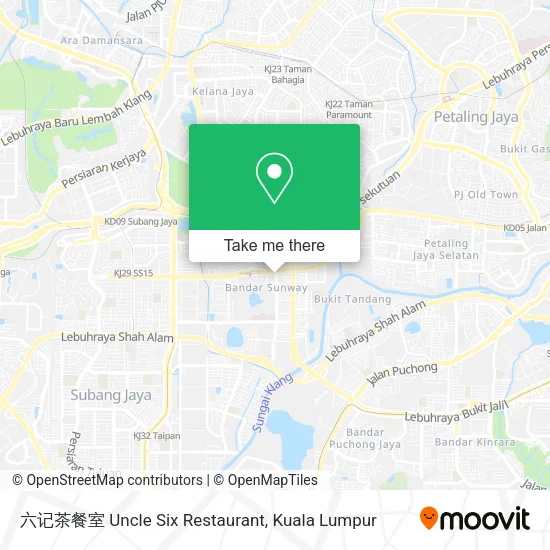 六记茶餐室 Uncle Six Restaurant map