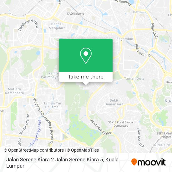 Jalan Serene Kiara 2 Jalan Serene Kiara 5 map