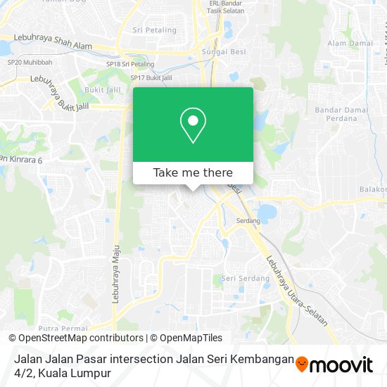 Peta Jalan Jalan Pasar intersection Jalan Seri Kembangan 4 / 2