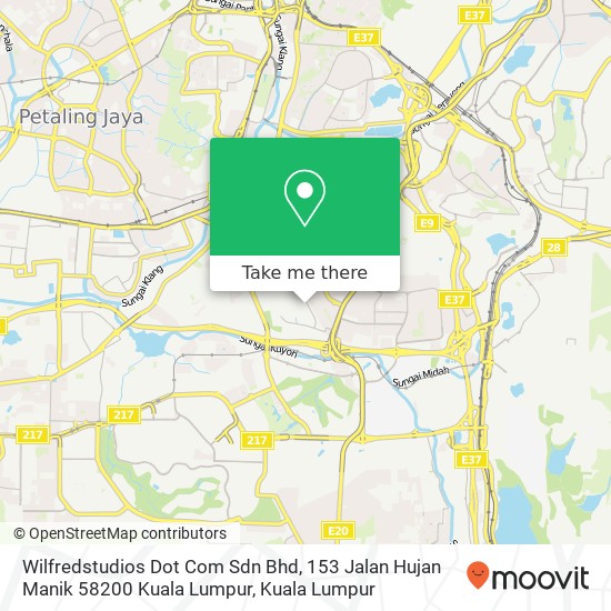 Wilfredstudios Dot Com Sdn Bhd, 153 Jalan Hujan Manik 58200 Kuala Lumpur map