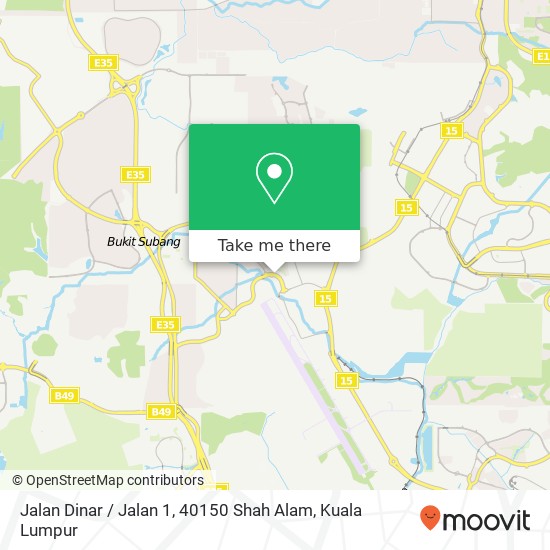 Jalan Dinar / Jalan 1, 40150 Shah Alam map