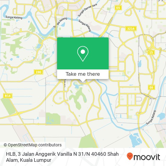 HLB, 3 Jalan Anggerik Vanilla N 31 / N 40460 Shah Alam map
