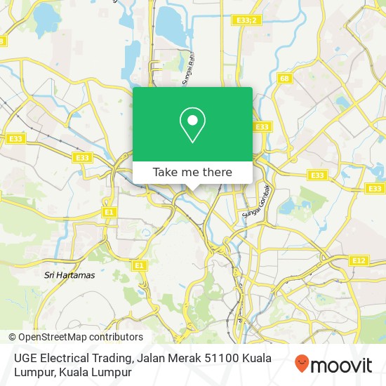 UGE Electrical Trading, Jalan Merak 51100 Kuala Lumpur map