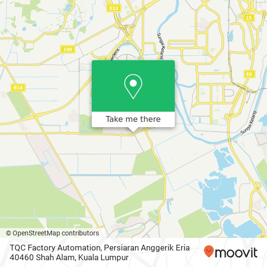 Peta TQC Factory Automation, Persiaran Anggerik Eria 40460 Shah Alam