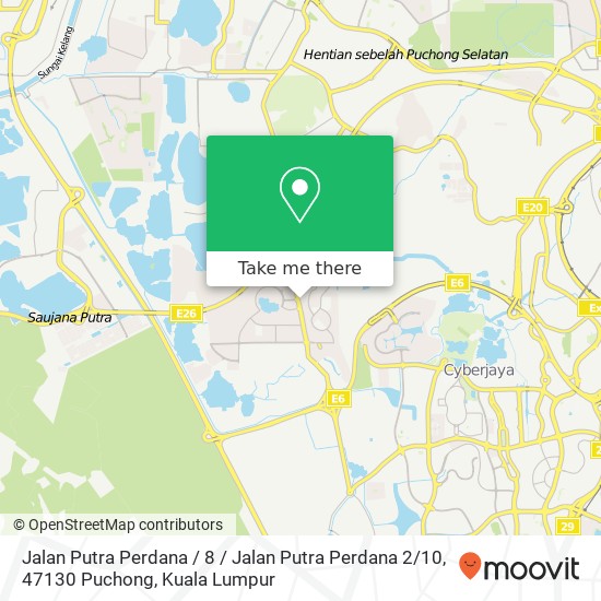 Peta Jalan Putra Perdana / 8 / Jalan Putra Perdana 2 / 10, 47130 Puchong