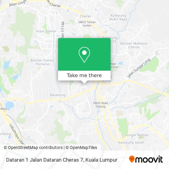 Peta Dataran 1 Jalan Dataran Cheras 7