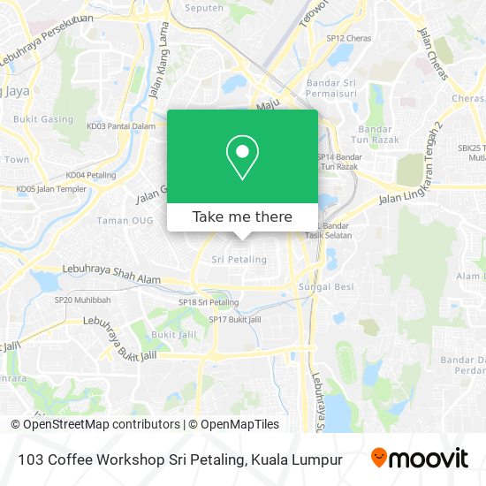 103 Coffee Workshop Sri Petaling map