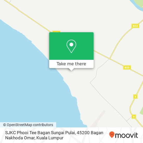 SJKC Phooi Tee Bagan Sungai Pulai, 45200 Bagan Nakhoda Omar map