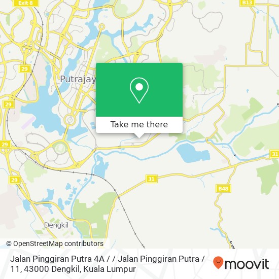 Jalan Pinggiran Putra 4A / / Jalan Pinggiran Putra / 11, 43000 Dengkil map