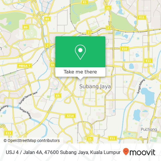 Peta USJ 4 / Jalan 4A, 47600 Subang Jaya