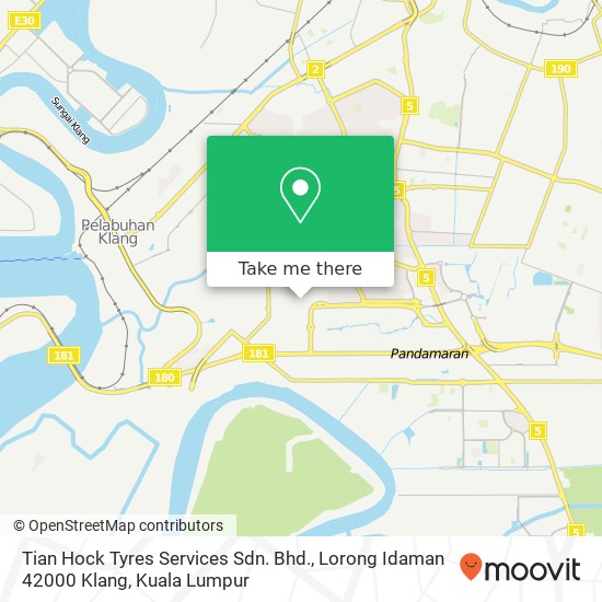 Tian Hock Tyres Services Sdn. Bhd., Lorong Idaman 42000 Klang map