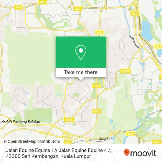 Jalan Equine Equine 1A Jalan Equine Equine 4 /, 43300 Seri Kembangan map