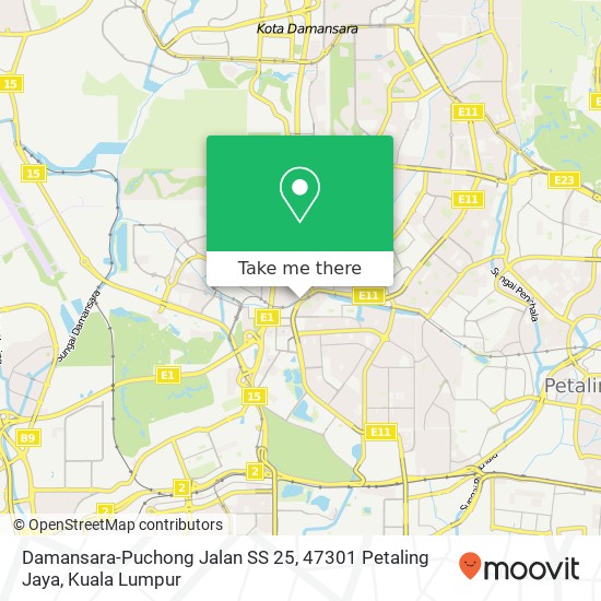 Damansara-Puchong Jalan SS 25, 47301 Petaling Jaya map