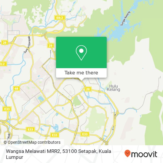 Peta Wangsa Melawati MRR2, 53100 Setapak