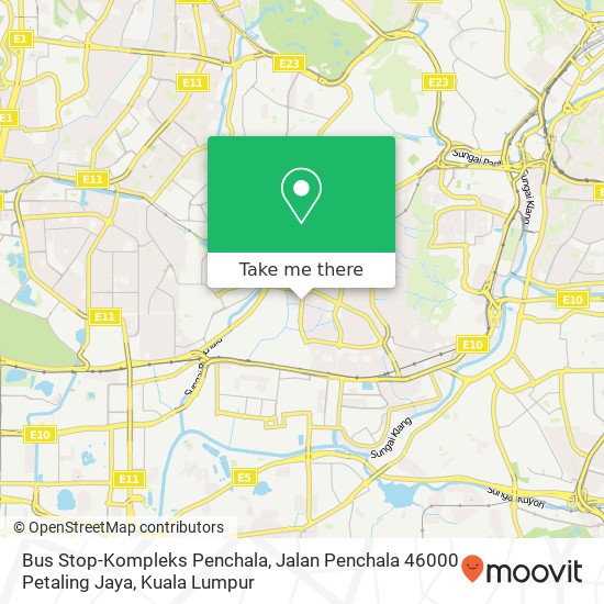 Peta Bus Stop-Kompleks Penchala, Jalan Penchala 46000 Petaling Jaya