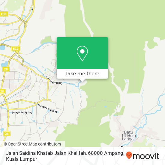 Jalan Saidina Khatab Jalan Khalifah, 68000 Ampang map