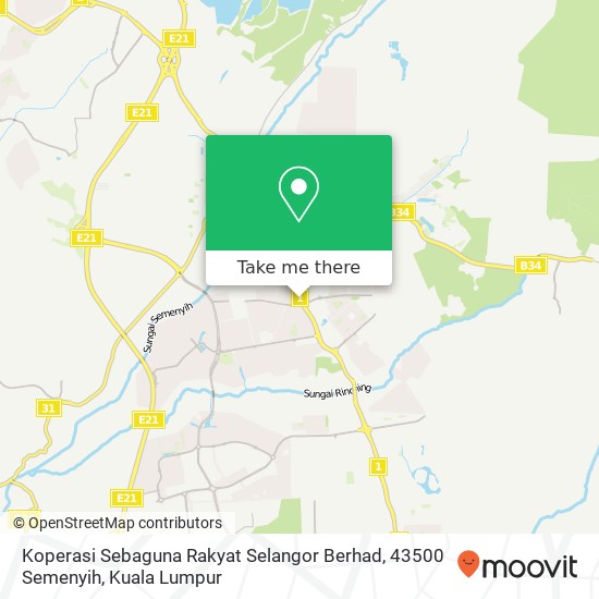 Koperasi Sebaguna Rakyat Selangor Berhad, 43500 Semenyih map