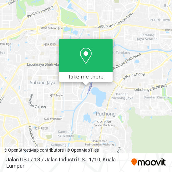 Peta Jalan USJ / 13 / Jalan Industri USJ 1 / 10