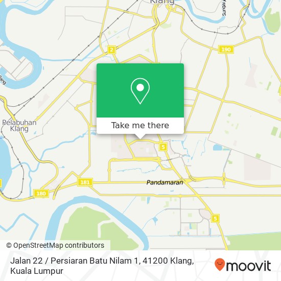 Peta Jalan 22 / Persiaran Batu Nilam 1, 41200 Klang