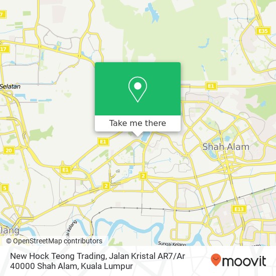 New Hock Teong Trading, Jalan Kristal AR7 / Ar 40000 Shah Alam map