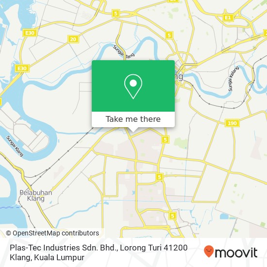 Plas-Tec Industries Sdn. Bhd., Lorong Turi 41200 Klang map