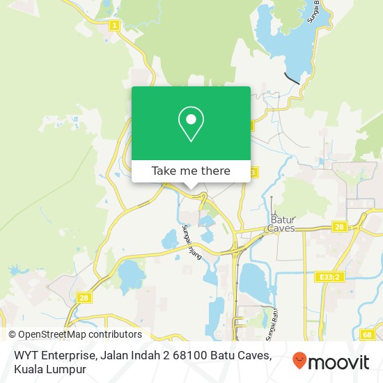 Peta WYT Enterprise, Jalan Indah 2 68100 Batu Caves