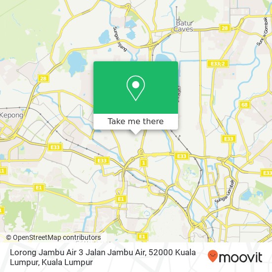 Lorong Jambu Air 3 Jalan Jambu Air, 52000 Kuala Lumpur map