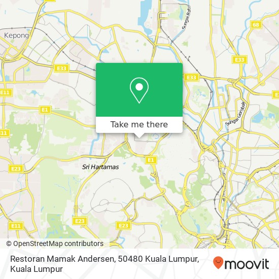 Restoran Mamak Andersen, 50480 Kuala Lumpur map