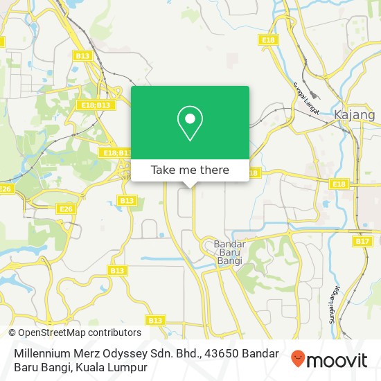 Peta Millennium Merz Odyssey Sdn. Bhd., 43650 Bandar Baru Bangi