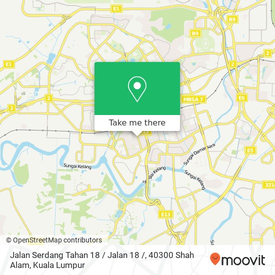Jalan Serdang Tahan 18 / Jalan 18 /, 40300 Shah Alam map