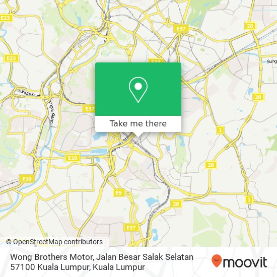 Peta Wong Brothers Motor, Jalan Besar Salak Selatan 57100 Kuala Lumpur