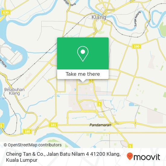 Cheing Tan & Co., Jalan Batu Nilam 4 41200 Klang map