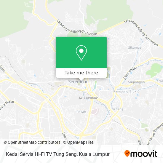 Peta Kedai Servis Hi-Fi TV Tung Seng