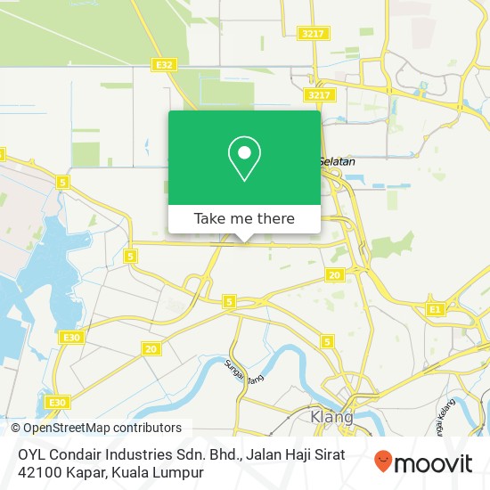 Peta OYL Condair Industries Sdn. Bhd., Jalan Haji Sirat 42100 Kapar