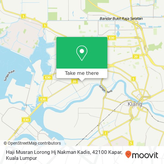 Haji Musran Lorong Hj Nakman Kadis, 42100 Kapar map