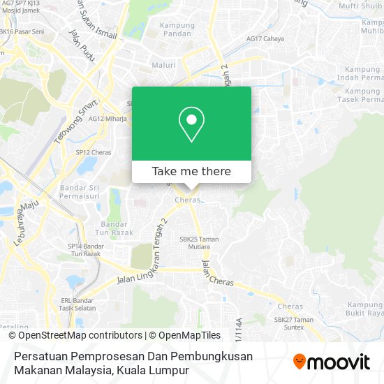Persatuan Pemprosesan Dan Pembungkusan Makanan Malaysia map