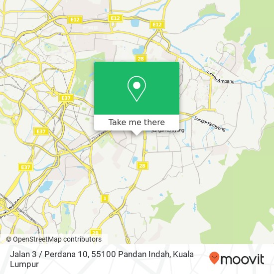 Peta Jalan 3 / Perdana 10, 55100 Pandan Indah