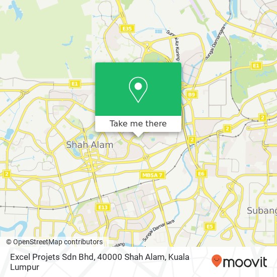 Excel Projets Sdn Bhd, 40000 Shah Alam map