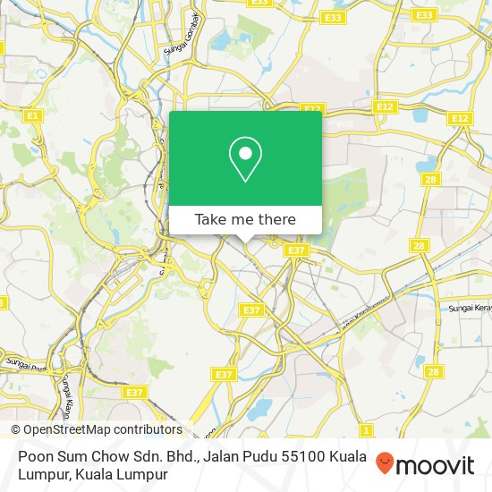 Poon Sum Chow Sdn. Bhd., Jalan Pudu 55100 Kuala Lumpur map